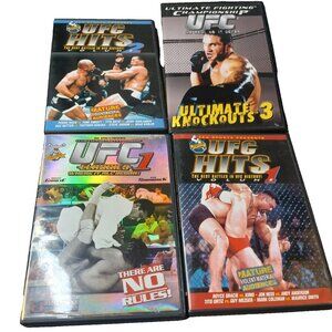 4 UFC DVDS Hits Ultimate Knockouts Classics Best Battles Preowned NOT Rated